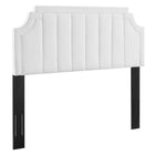 Modway Alyona Channel Tufted Performance Velvet King/California King Headboard - White-Channel Tufted King/California King Headboard