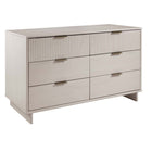 Manhattan Comfort Granville 55.04" Modern Double Wide Dresser - Light Grey-Home Assembly Required. All Hardware Included