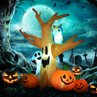 HOMCOM 7.5’ Lit Inflatable Haunted Tree with Pumpkins Halloween Yard Decoration-LED lights create a spooky, eerie, and eye-catching effect 