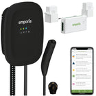 Emporia Classic Level 2 40A NEMA Plug NACS/TESLA EV Charger and Vue 3 2-Phase Load Management Bundle - Black-Designed for indoor and outdoor installation with a rugged watertight nema type 4 enclosure to protect against environmental conditions, may qualify for local rebates depending on your area