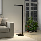 Hudson&Canal Malin 52" Tall Integrated LED Floor Lamp with Metal Shade - Blackened Bronze-Includes an 8 ft. cord with push button switch on the top
