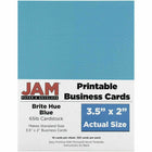 JAM Paper Printable Business Cards - 3-1/2" x 2" - Blue - 100 Pack-Color: Blue