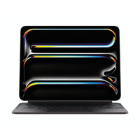 Apple Magic Keyboard For iPad Pro 13" (M4) - Black-Designed for comfort—Magic Keyboard features a two-cantilever-hinge design for smooth, adjustable viewing angles. Backlit keys with a scissor mechanism and a 10-key function row give you more versatility than ever. The built-in glass trackpad features haptic feedback and support for Multi-Touch gestures using the cursor.