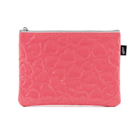 Hilroy Pencil Pouch - Hearts - Pink-Flat, sleek structure that fits easily into bags or backpacks, while still offering ample space to store pens, pencils, makeup, or small accessories​