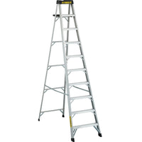 Featherlite 3400 Series 10' Industrial Heavy-Duty Aluminum Stepladder-Nominal Height: 10'