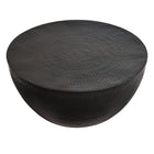 Modway Mella 32" Metal Hammered Coffee Table - Black-5