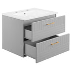 Modway Daybreak 24" Bathroom Vanity - Light Grey/White-5