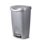 Umbra Brim 50L Step Can - Nickel-An upgrade to your average step can, Brim has refinements that make it one of the most accomplished cans out there