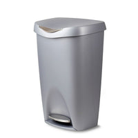 Umbra Brim 50L Step Can - Nickel-An upgrade to your average step can, Brim has refinements that make it one of the most accomplished cans out there