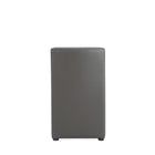 Manhattan Comfort Anna Square 18.9" Modern Faux Leather Upholstered Dining Chair - Pewter - Set of 2-24.8" L x 23" W x 32.28" H