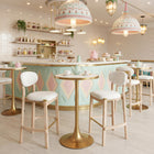Zuo Bite Bar Table - Beige/Gold-Material: Steel