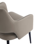 Manhattan Comfort Tremont 22.8" Modern Leatherette Upholstered Dining Arm Chair - Taupe - Set of 2-Features High Density Foam Filled For Comfort and Durability
