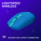 Logitech G305 Lightspeed Wireless Optical Gaming Mouse - Blue-Ultra-Long Battery Life: Get 250 hours of continuous gameplay on one AA battery. a LED light indicator alerts you when 15% battery remains, so you can keep playing at peak performance