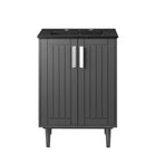 Modway Augusta 24" Bathroom Vanity - Grey/Black-Assembly Required