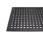 Edgewood Value Flex Plus Light Duty Anti-Fatigue Mat - 3' W x 5' L x 1/2" D - Black-Perforated face style for drainage