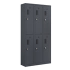 Ceha NH Series 2-Tier Locker with Front Hole Vents - Bank of 3 - Graphite Grey-Front hole ventilations for airflow