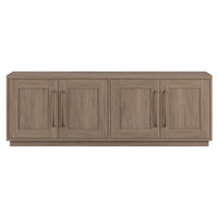 Hudson&Canal Tillman TV Stand for TV's up to 75" Antiqued Grey Oak-A transitional design accommodates TVs up to 75" for your entertaining space