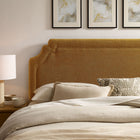 Modway Magnolia Upholstered Fabric King Size Headboard - Copper-Scalloped Silhouette