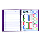 Blueline NotePro Ruled Notebook - 10-3/4" L x 8-1/2" W - Grape - 300 Pages-Storage pocket