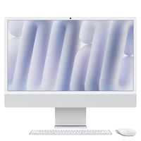 Apple iMac 24" - M4 Chip - 8 Core GPU - 256 GB SSD - 16 GB RAM - Silver - French-Fits perfectly in your space: The all-in-one desktop design is strikingly thin, comes in seven vibrant colours and elevates any space with style.