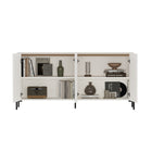 Manhattan Comfort Abbey 66.9" Modern Sideboard - Maple and Off White-10
