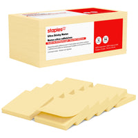 Staples Ultra Sticky Notes - 3" x 3" - Sunshine Collection - 12 Pack-Ultra sticky notes for reliable adhesion
