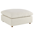 Modway Commix Down Filled Overstuffed Ottoman - Light Beige-Solid Wood Construction