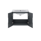 Modway Vitality 24" Bathroom Vanity - Grey/White-8" Centerset Faucet Holes