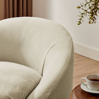 Modway Sadie Slipcovered Linen-Blend Round Accent Chair - Linen-Spring Support