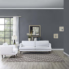 Modway Alika Abstract Diamond Trellis Area Rug - 8 ft W x 10 ft L - Ivory/Brown-Tight Low Pile Weave