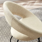Modway Nouvelle Upholstered Fabric Dining Chair - Black/Beige - 2 Pack-Non-Marking Foot Pins