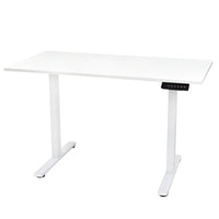 Ezywork Dual Motor Electric Height Adjustable Standing Desk - 48" x 24" - White Frame / White Table Top-Eletric with DUAL MOTOR