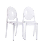 Modway Casper Dining Chairs - Clear - 2 Pack-For Outdoor Use