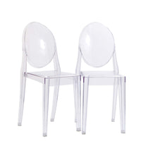Modway Casper Dining Chairs - Clear - 2 Pack-For Outdoor Use