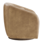 Modway Holland Swivel Vegan Leather Armchair - Toast-Non-Marking Glides