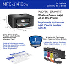 Brother Work Smart MFC-J1410DW Wireless Inkjet All-in-One Printer - Colour - 2.7” Colour Touchscreen - Auto Duplex Printing-Page Gauge monitors your ink usage so you don’t run out.(3)