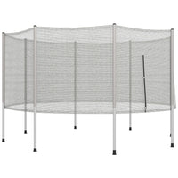 Soozier 12' Trampoline Net with 8 Poles-Net enclosure only, trampoline not included