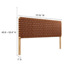 Modway Sparta Weave Vegan Leather King Headboard - Natural Brown-7