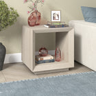 Hudson&Canal Evie 22"W Rectangular Side Table - Alder White-Finished in wood-look alder white