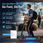 Gyrocopters FlashX Electric Scooter for Adults & Teens - Speed 32 kmph - Range 32 km - APP - Black-Powered by a 36V 7.8Ah lithium-ion battery, the FlashX delivers a stable 32 km range on a single charge, perfect for school, work, or weekend exploration