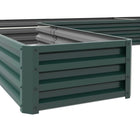 Outsunny L-Shaped Raised Garden Bed - 82" L x 109" W x 12" H - Green-Open bottom makes it breathable and allows water drainage 