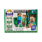 Crayola POPS 3D Minecraft Activity Set-COLOURING ACTIVITY: Features 18 Washable Pip-Squeaks Skinnies Markers, 3 Buildable Character Pages, 3 POPS Pop-Out Pages, 3 Sticker Sheets, 2 Dual-Sided Backgrounds, 1 Standee Page, 2 Instruction Sheets and 1 Tape Sheet