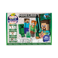 Crayola POPS 3D Minecraft Activity Set-COLOURING ACTIVITY: Features 18 Washable Pip-Squeaks Skinnies Markers, 3 Buildable Character Pages, 3 POPS Pop-Out Pages, 3 Sticker Sheets, 2 Dual-Sided Backgrounds, 1 Standee Page, 2 Instruction Sheets and 1 Tape Sheet