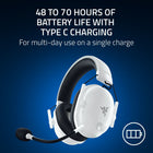 Razer Blackshark V2 Pro (Playstation Licensed) Wireless Esports Headset for Playstation 5 - White-Ultra-soft flowknit. Memory foam cushions: Breathable weave that helps you stay cool and comfortable