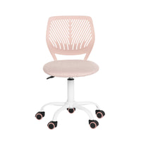 Homy Casa Fabric Task Chair - Baby Pink-Colourful PP back & breathable fabric seat