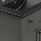 Modway Nantucket 24" Bathroom Vanity - Grey/Black-Soft-Close Doors