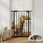 PawHut 41" Pet Gate with Walk Through Door-This safety gate for stairs allows the door can swing in both directions