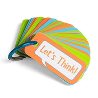 Open The Joy Let's Chat! Portable Conversation Cards - English Version-Simply clip them to a backpack and they become a portable activity