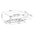 ALTIVA 32" Sit To Stand Height Adjustable Desk Riser converter - Dark Wood-Work Surface Dimension: 31.5"W x 15.7"D (80cm x 40cm)