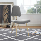Modway Ponder Performance Velvet Dining Side Chair - Grey-Performance Velvet Upholstery
